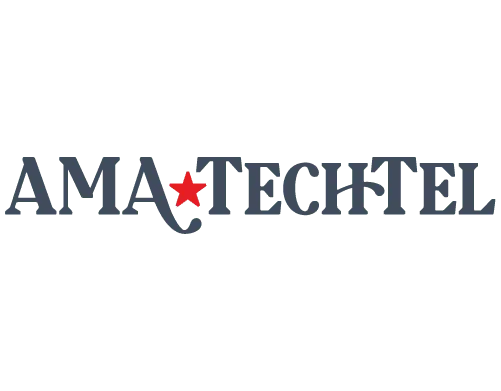 AMA TechTel full-color logo design — Amarillo TX Telecom Logo Design by Monsoon